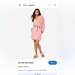 NWT pet me mini robe size xs Fabletics
